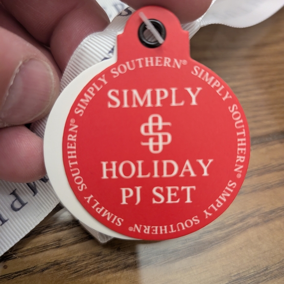 Simply Southern Holiday Patterns PJ Pants & Top Set Red Plaid - Picture 7 of 8